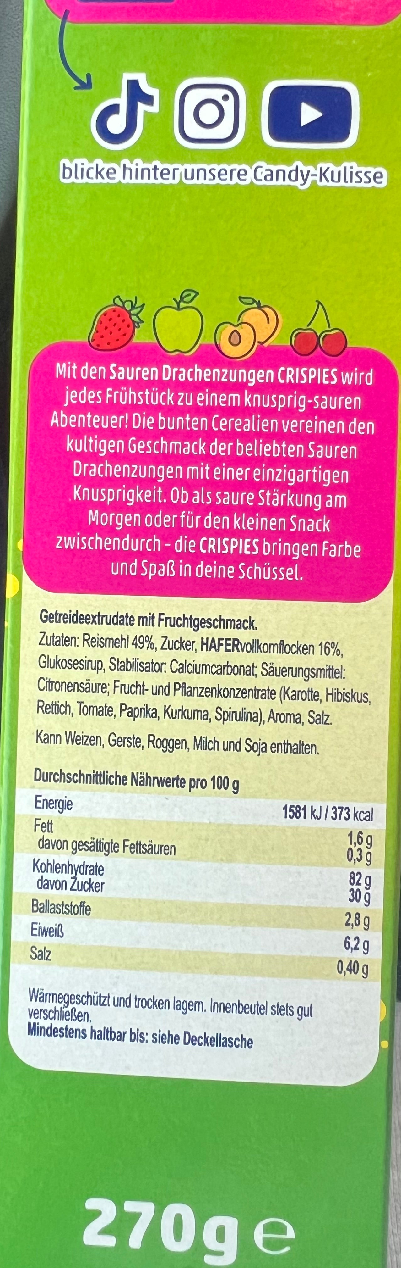 Saure Drachenzungen Crispies 270g