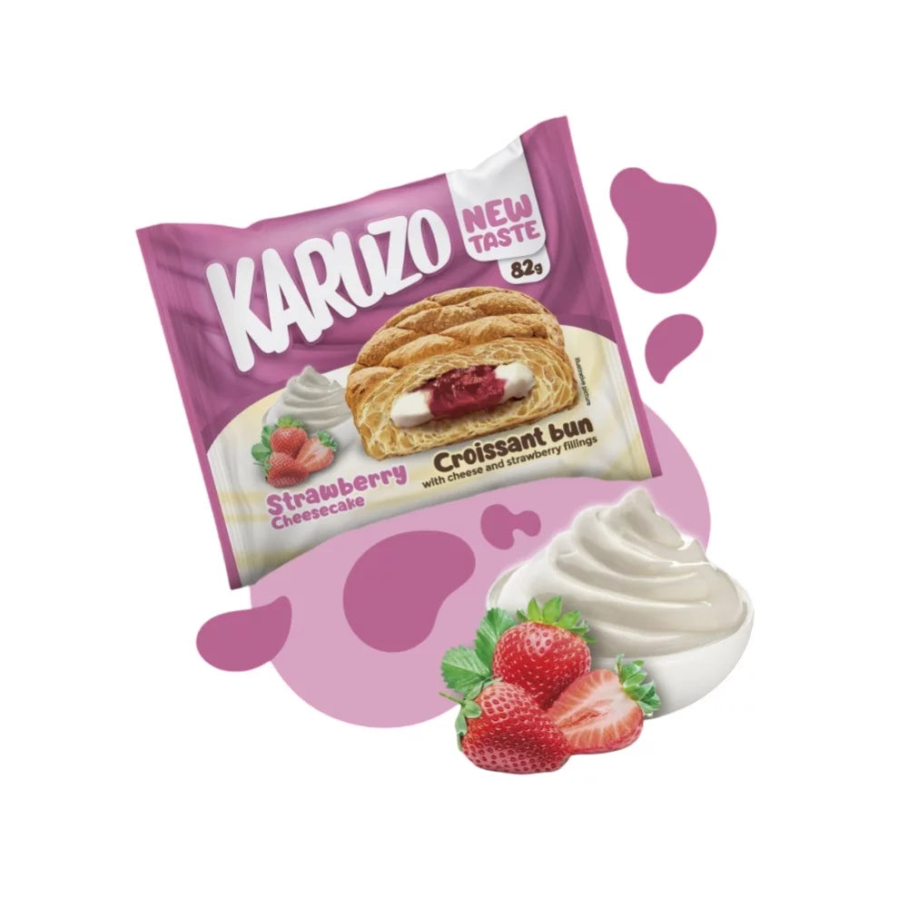 Karuzo-Croissant Strawberry Cheesecake 82g