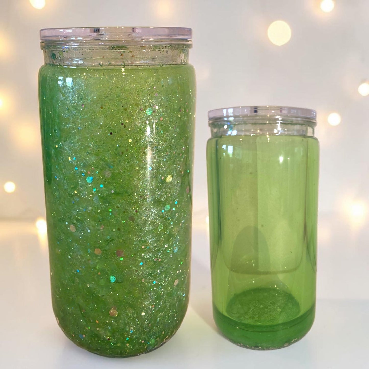 Glitzerbecher hellgrün