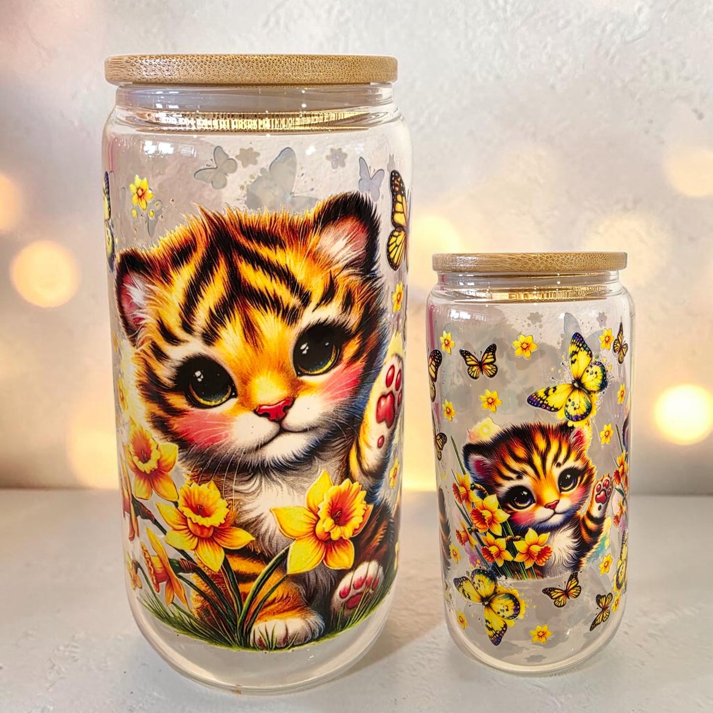 Glas Tiger gelb
