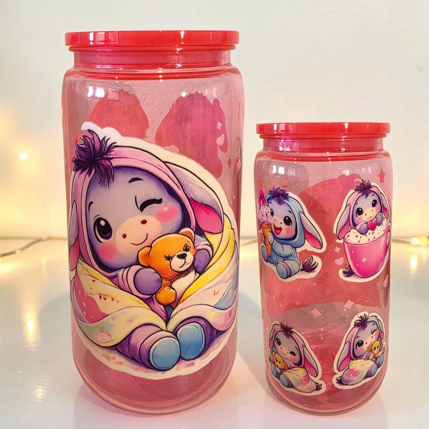 Kunststoffbecher pink Esel