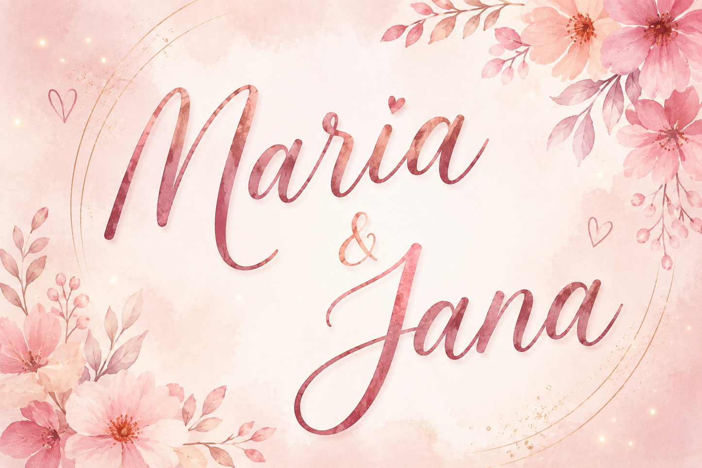 Glas Jana und Maria - beklebt