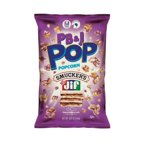 Candy Pop Popcorn Smuckers Jif Peanut Butter Jelly Grape (149g)
