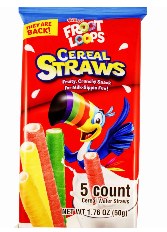 Kellogs Froot Loops Cereal Straws 50g