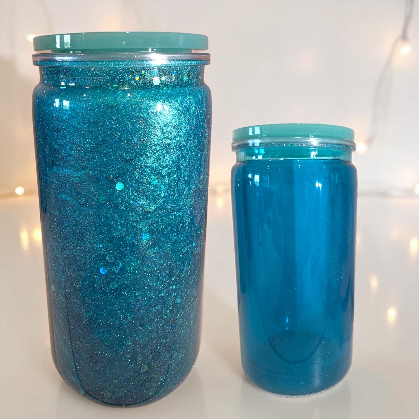 Glitzerbecher Türkis