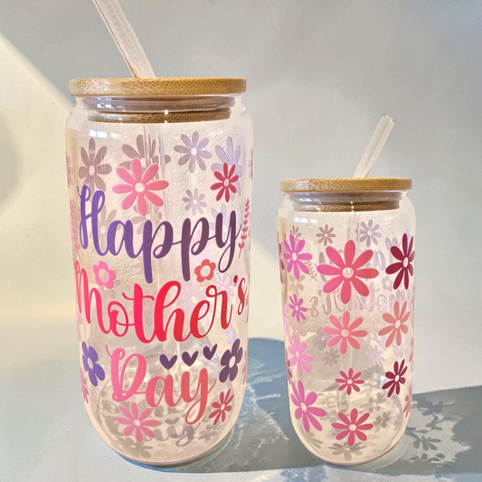 Glas Muttertag Blumen