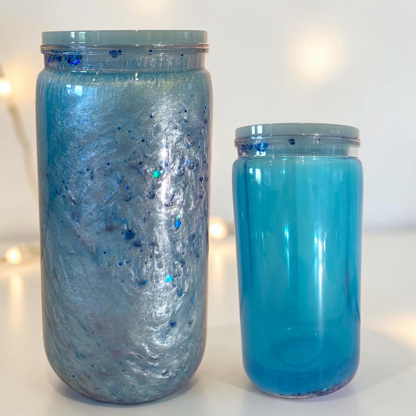 Glitzerbecher Baby Blau